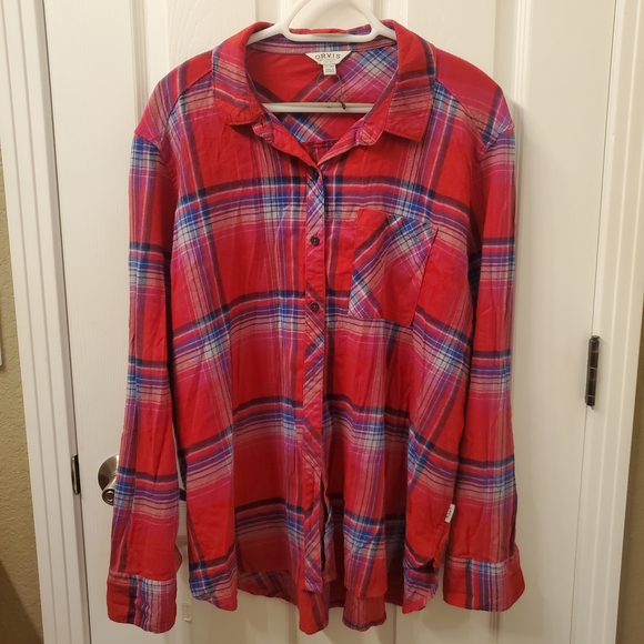 Orvis Women's Red Plaid Shirt - Picture 1 of 9